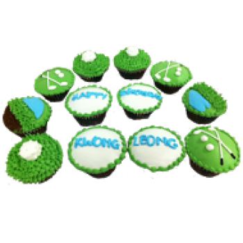 Golf cupcakes