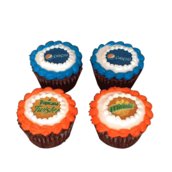 Cupcake with logos